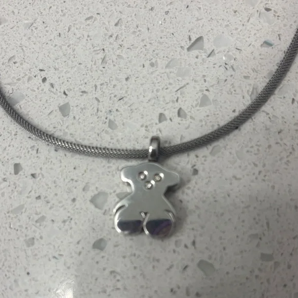 Tous Silver Necklace with Gold Accents